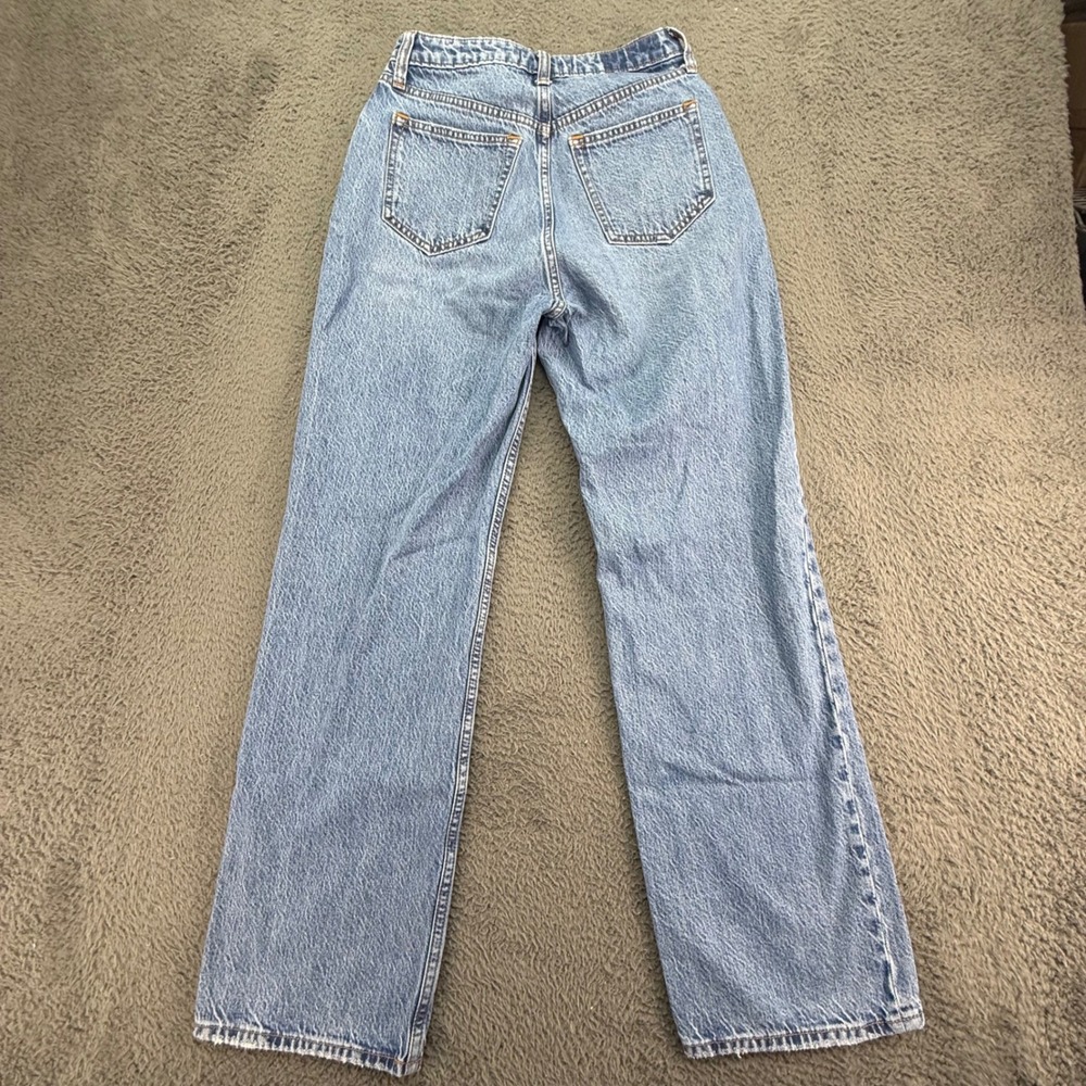 Abercrombie & Fitch Loose High Rise Jeans Womens 25/0R Blue Curve Love 1582 - Picture 3 of 9